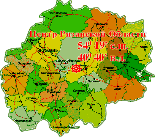 Кликни по карте, чтобы узнать о Рязанской области!